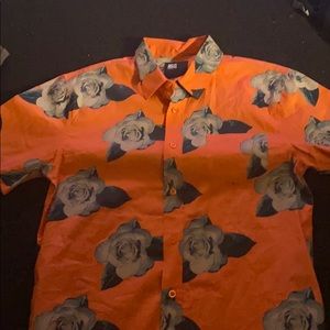 Orange collar shirt